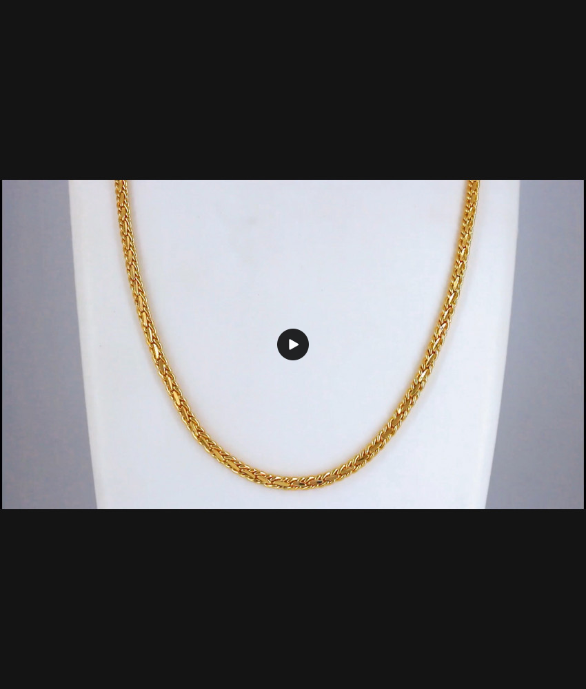 CGLM61 Thin One Gram Gold Chain Daily Wear Jewelry